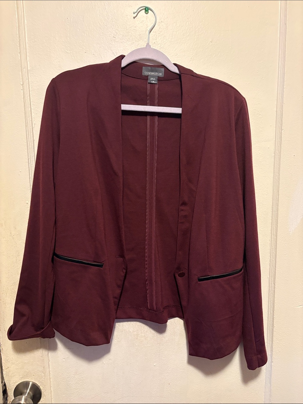 Covington Wine Open-Front Blazer